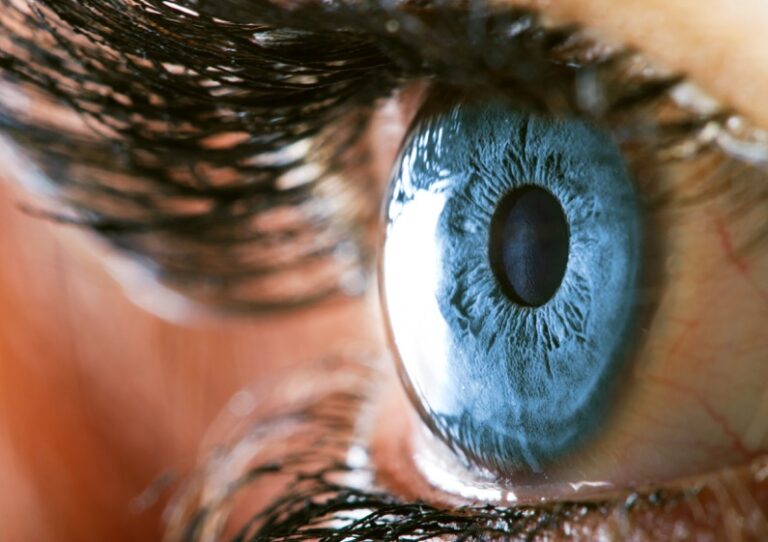 Close up of a blue eye